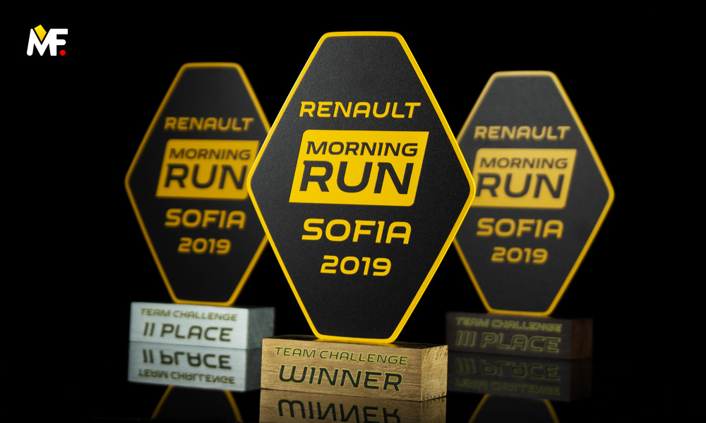 Trophies for Renault Morning Run
